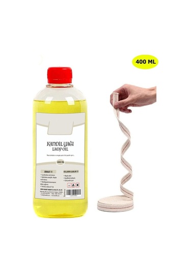 Sarı Kandil Yağı İç Mekan 400 Ml + 50cm Fitil