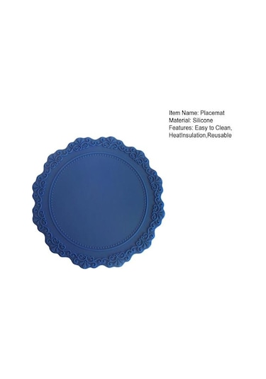 Yeşil Yemek Placemat Yuvarlak Restoran Malzemeleri Yeniden Kullanılabilir Lekeye Dayanıklı Masa Mat Trendy Haşlanma Önleyici Yeşil