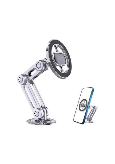 Dancemonkey 360 Dönebilen Güçlü Mıknatıslı Araç Tutucu - Gümüş GÜMÜŞ