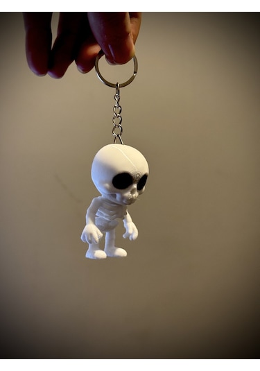 Sevimli Flexi İskelet Anahtarlık Ve Dikiz Aynası Süsü- Tatlı Eklemli Mini Kafatası İskelet