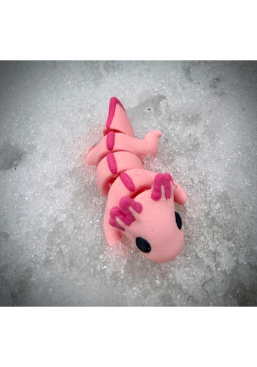 Axolotl Oyuncak 3D Hareketli Yeni Nesil Organik Model - Orta Boy