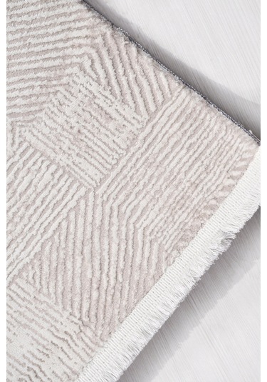 Volora Halı Koleksiyonu Yumuşak Dokulu, Modern İnce Form, Tozumaz Ve Kolay Temizlenebilir Krem - Açık Gri