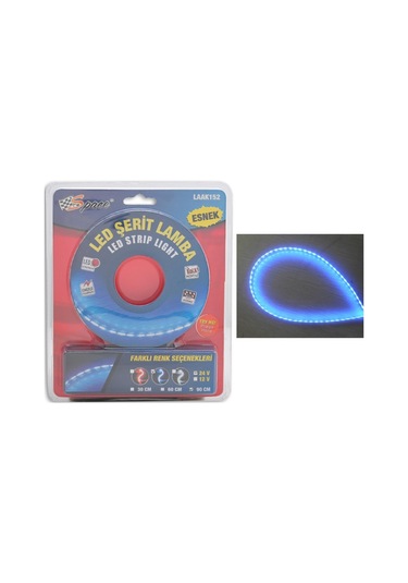 Ledli Şerit Lamba 12v Mavi 30cm / Laak152-2