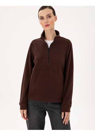 Pierre Cardin Kadın Kahverengi Sweatshirt 50300846-vr029 Kahverengi