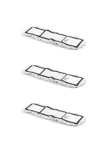 Cod-ex Nemli Palet Yedek Mop Paspas Başlığı Bezi Beyaz 3'lü 60 CM