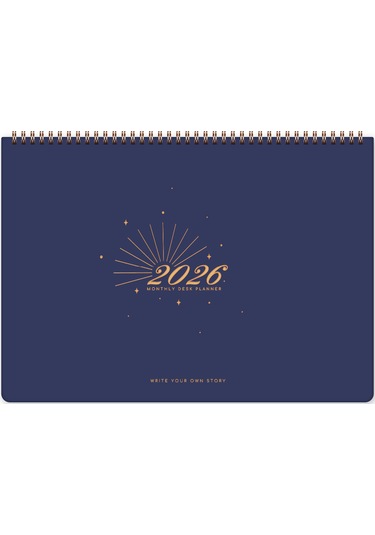 2026 Masaüstü Planlayıcı Takvim 24x34 Cm - Lacivert