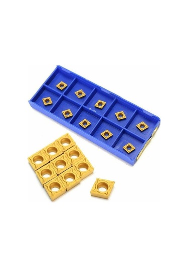 Pazly 10 Adet Ccmt060204-hm, Vp15tf Ekleme Aracı + Sclcr1212h06 Torna Takım Tutucu