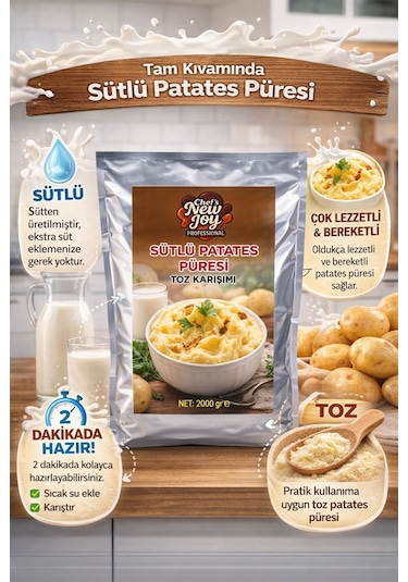 Patates Püresi Sütlü 2000 Gr Mashed Potatoes