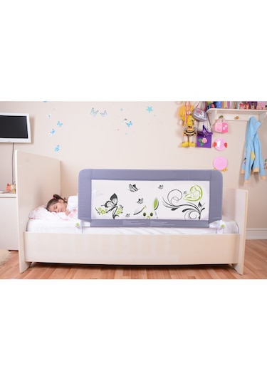 Portakal Safety Portatif Katlanabilir Yatak Bariyeri Gri