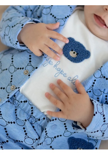 Mini Pakel Şık Şapkalı Bebek Takımı 473571025 Açık Mavi