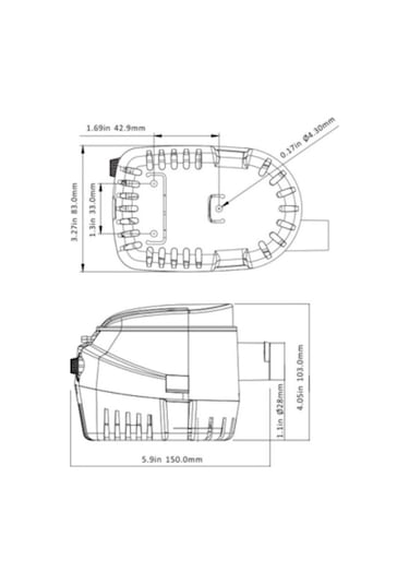 Otomatik Sintine Pompası. 1100gph. 12v. Tekne Sintine Pompası