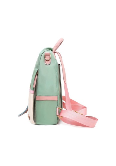 Bej&Siyah Yogodlns Kadın Kızın Patchwork Kontrast Renk Naylon Sırt Çantası Seyahat Okul Çantası Omuzdan Askili Çanta Sırt Çantası Sırt Çantası Yeni Bej - Siyah