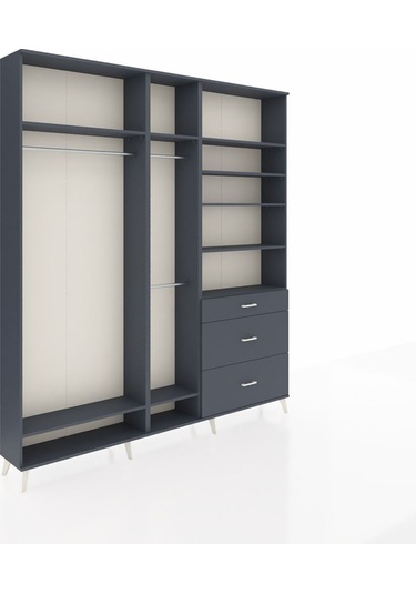 Arges Dolap 9 Raflı 3 Çekmeceli 3 Askılı 220x30x243 Antrasit-antrasit/antrasit Antrasıt/antrasıt Arges Dolap 9 Raflı 3 Çekmeceli 3 Askılı 220x30x243 Antrasit-antrasit/antrasit Antrasıt/antrasıt