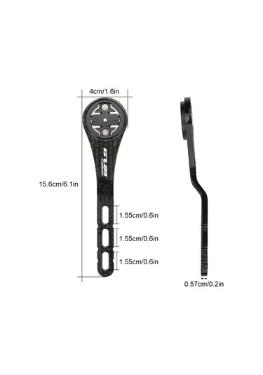 Bisiklet Bilgisayar Montaj Kolu Karbon Fiber Entegre Y28473 Siyah Siyah