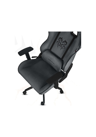 Rio Balerion Koyu Plaza Grisi Kadife Terletmez Kumaş Gaming Oyuncu Koltuğu-2 Gri