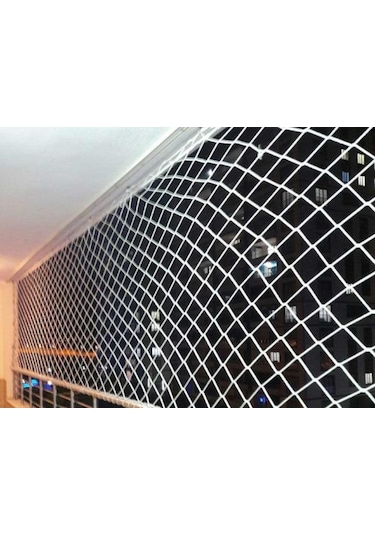 Morilu Balkon Filesi - Güvenlik Filesi - 10 Cm Gözenek - 6 Mm İp - Merdiven Filesi - İnşaat Filesi - Balkon Ağı