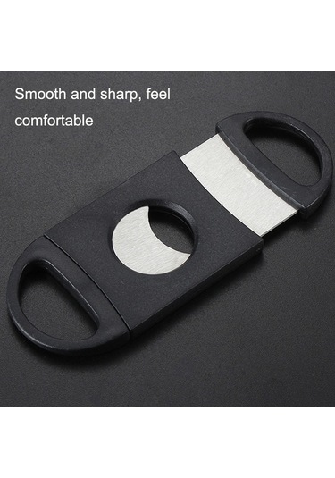 Sones 5 Adet Mini Siyah Paslanmaz Çelik Çift Taraflı Puro Makası Puro Kırıcı Diğer