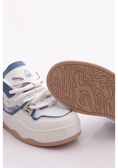 Benetton Bni-12157 Kadın Sneaker Ayakkabı Beyaz Bebe Mavi Benetton Bni-12157 Kadın Sneaker Ayakkabı Beyaz Bebe Mavi