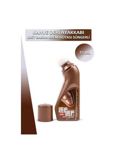 Bağcık + Nuri Leflef Deri Likit Ayakkabı Bakım Boyası Süngerli 75 Ml Set 001