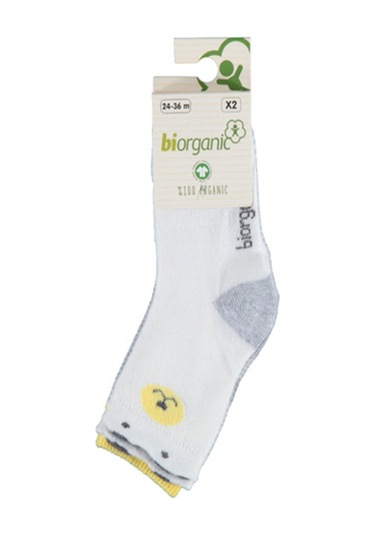 Biorganic Cute Bear 2'li Bebek Çorabı 68378 Mint Yeşili