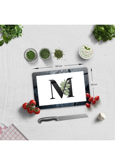 Decorita Cam Kesme Tahtası - Cam Kesme Tablası Harfli Tasarım M 20 CM x 30 CM