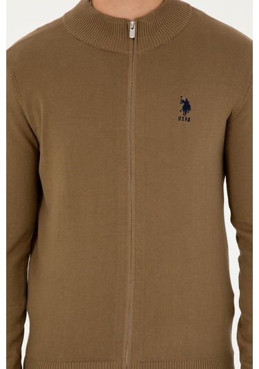 U.s. Polo Assn. Erkek Haki Hırka Triko 50293526-vr027 Haki