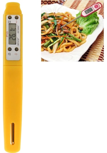 Sones Lcd Dijital Gıda Termometresi, Sıcaklık Aralığı: -50 İla 300 Santigrat Derece Sarı
