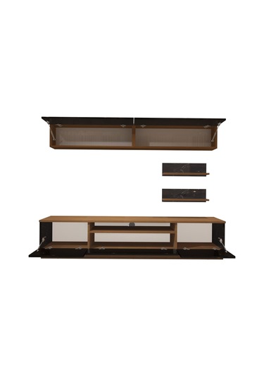 Decoraktiv Trendstyle 5 Slm Tv Ünitesi Tv Sehpası Ceviz - Siyah