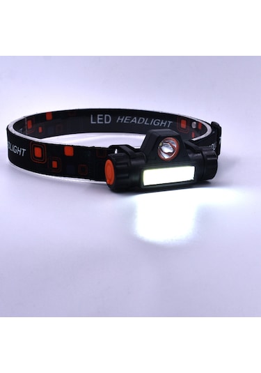 Mini Usb Şarj Edilebilir Cob Led Baş Lambası 400 Lümen Parlak Far, Kamp, Dağ Yürüyüşü Ve Balıkçılık İçin Mıknatıslı Tabanlı Ipx4 Suya Dayanıklı El Feneri Siyah