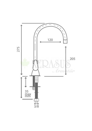 Kerasus Moon Serisi - Mix Kuğu Lavabo Bataryası 40ø
