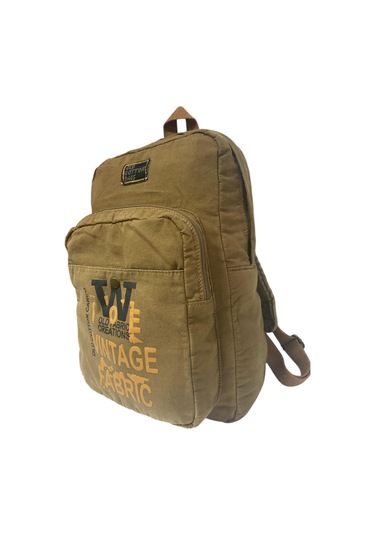 Kaliteli Vintage Salaş Disayn Günlük Gezi Spor Sırt Çantası Matanza Bag 30x42cm Camel