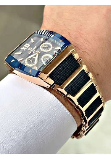 Reward Lacivert Renk Fonksiyonlar Aktif Silikon Metal Kordon Erkek Kol Saati + Bileklik Hediyeli Nda130