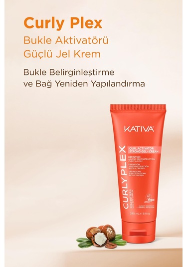 Kativa Curly Plex Güçlü Bukle Belirginleştirici - Şekillendirici Jel Krem 240 Ml