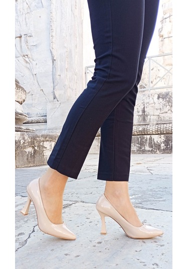 Gdt Ayakkabı Ten Rugan Kadeh Topuklu Kadın Stiletto 001