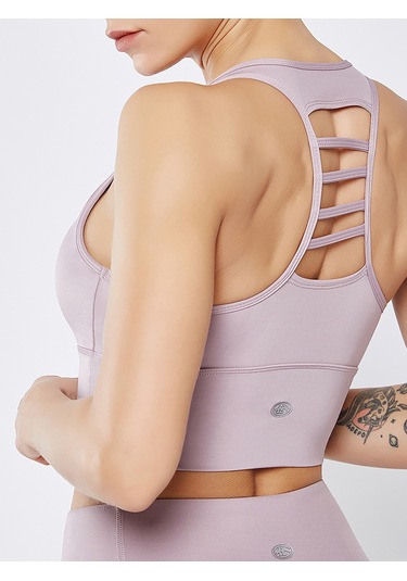 Reedark Kadınlar İçin Konforlu Spor Sütyeni: Çıkarılabilir Pedli, Nefes Alabilen, Koşu Ve Yoga İçin Mor L Beden Mor