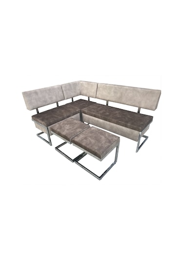 Köşe Takım Mutfak C Loca Model Metal Çelik Nikelaj Iskelet Kalite Beyaz