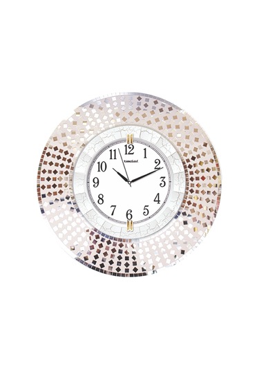 Dekor Parça Aynalı Duvar Saati Aynalı