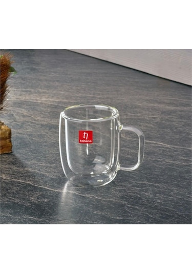 Çift Cidarlı Cam Kupa Fincan 150 Ml