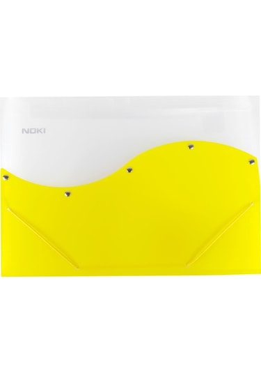 Noki S Seri 12 Bölmeli Lastikli Dosya Körüklü Dosya 32.5 x 25 CM Sarı