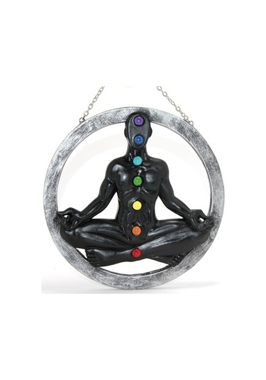 Büro Ev Ofis Dekoru İçin Polyester Yapım Duvara Asmalı 7 Chakra Yoga Panosu