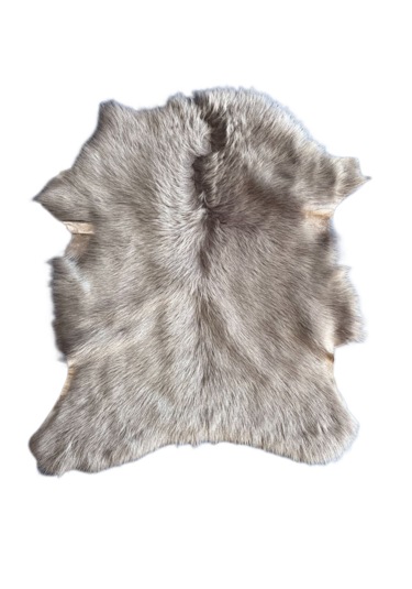 Naturel Uzun Tüylü Koyun Postu - Doğal Post Paspas Gri