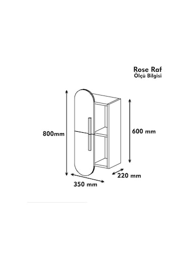 Variant Rose Duvar Rafı - Ceviz / Sarı