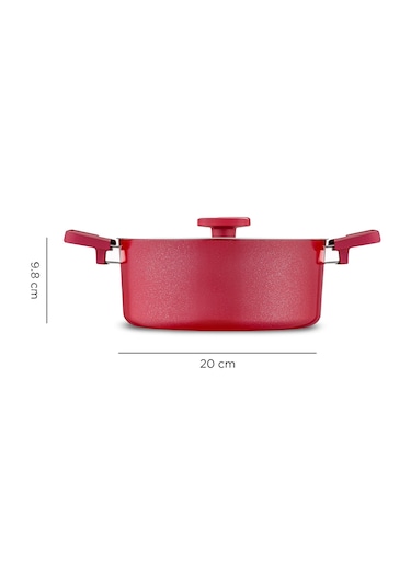 Jumbo Swiss Crystal Red 7 Parça Tencere Seti Kırmızı