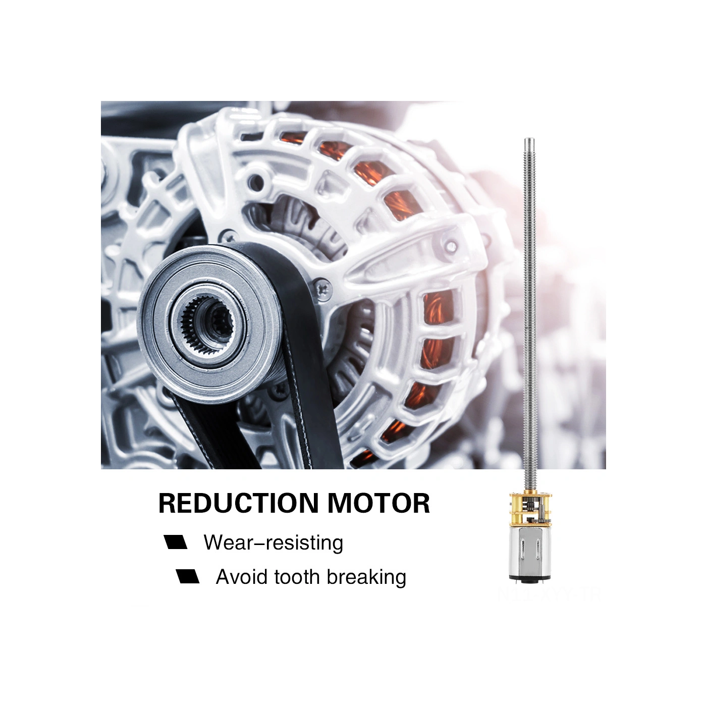 Yaleker Ga12n20-m4100 6v 500rpm Gerdane Motoru - Metal Dişli, Yüksek Tork, Düşük Gürültü - Asansör, Robot Kolları İçin