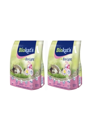 Biokat's Eco Light Fresh Cherry Blossom Pelet Kedi Kumu 2 x 5 L