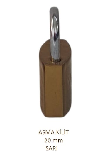Adilon Asma Kilit, 20 Mm Sarı
