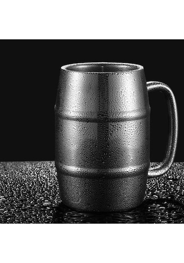 420/320 Ml Mutfak Düz Paslanmaz Gadget Çift Duvar Kahve Çelik Bira Süt Bardağı 420ml