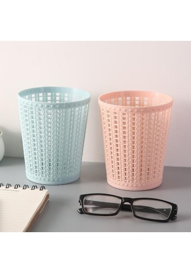 Yeşil Masaüstü Mini Içi Boş Çöp Kutusu Çöp Sepeti Mutfak Oturma Odası Yatak Odası Çöp Kovası