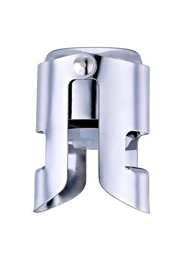 Konesam Pirinç Kapaklı Paslanmaz Çelik Şampanya Şişe Muhafaza Tıkanıklığı - Vakumlu Korumalı, Parlak Renkli 1 Adet