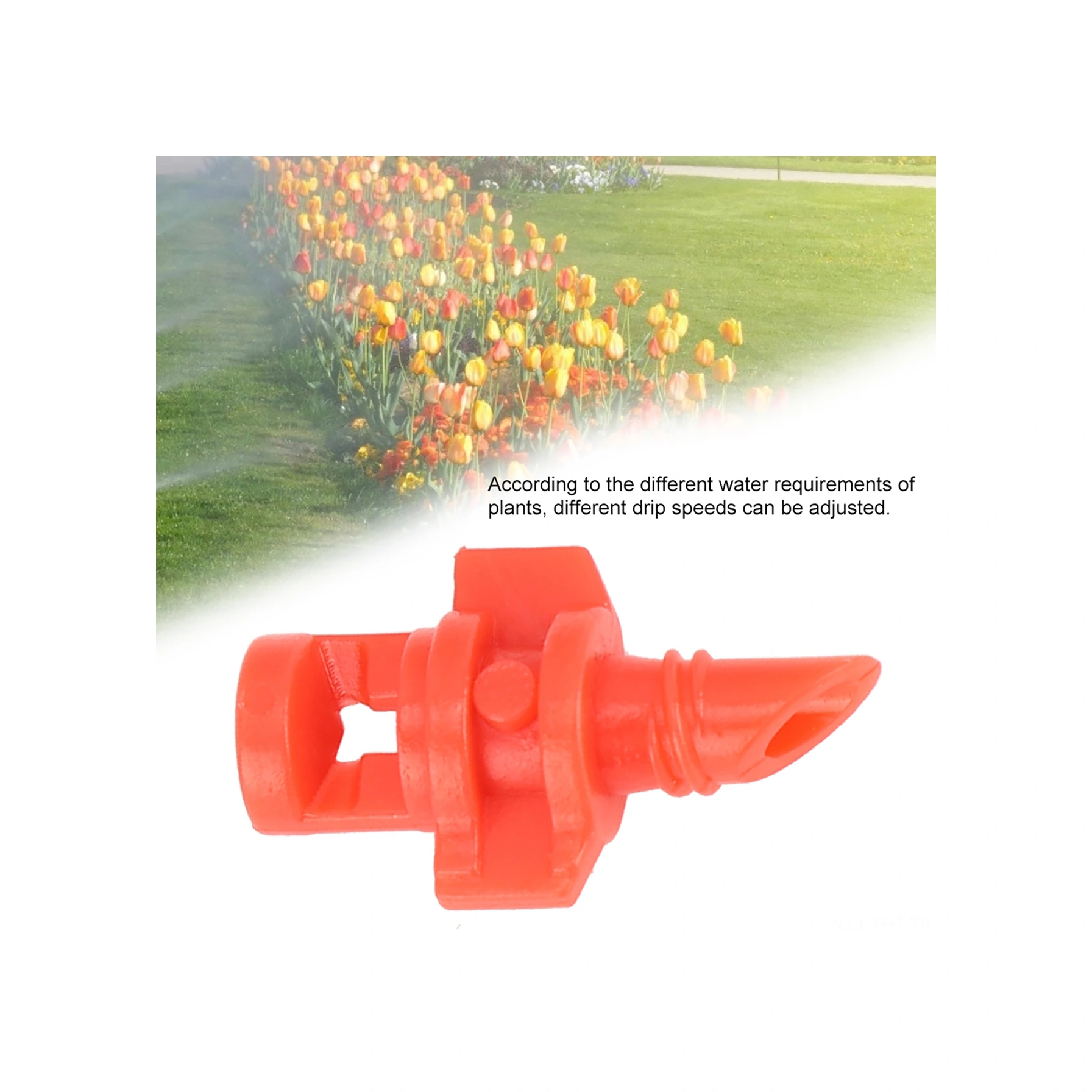 Hangfox Kırmızı 360 Derece Mikro Buharlandıran Sulama Başlığı - Çiftlik Bahçe Seralar İçin Dayanıklı Plastik 100 Adet Paket